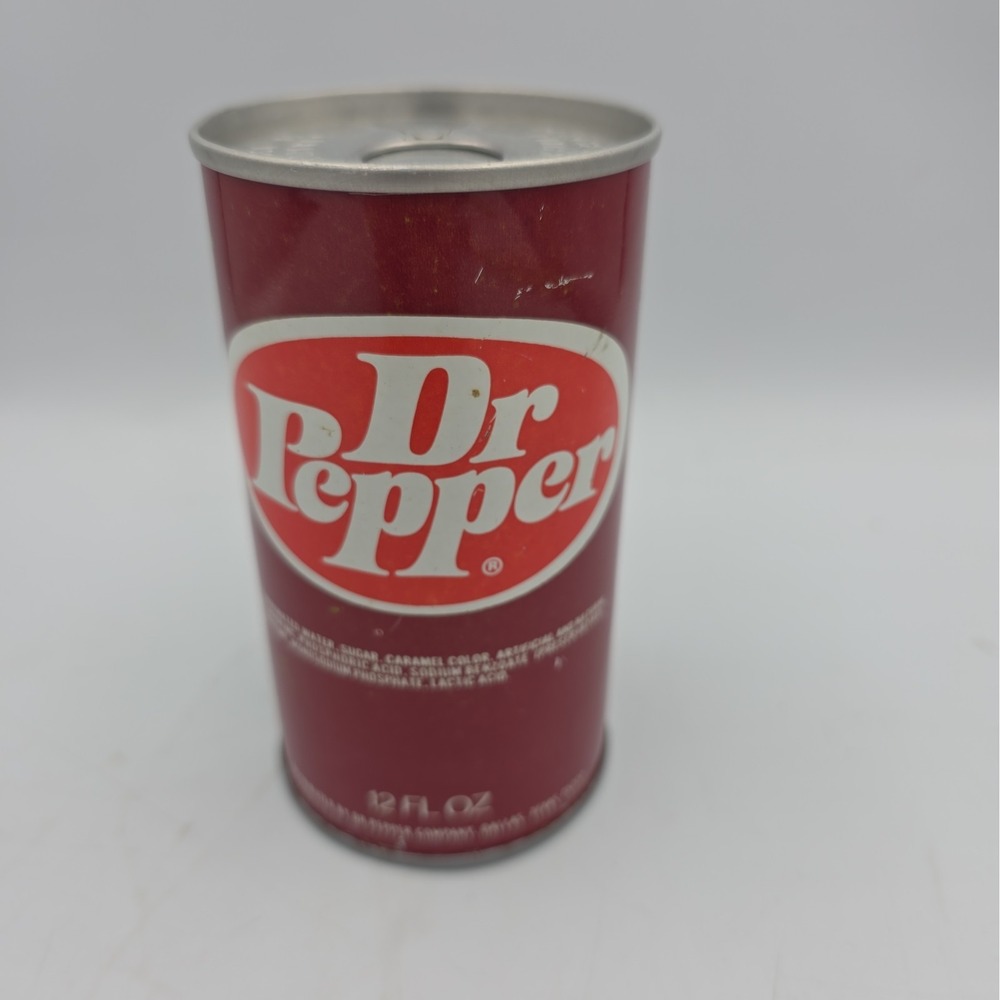 Dr Pepper Pull Tab Intact Soda Can Vintage 1970s Dallas Texas